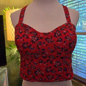 Floral Bustier/Crop Top